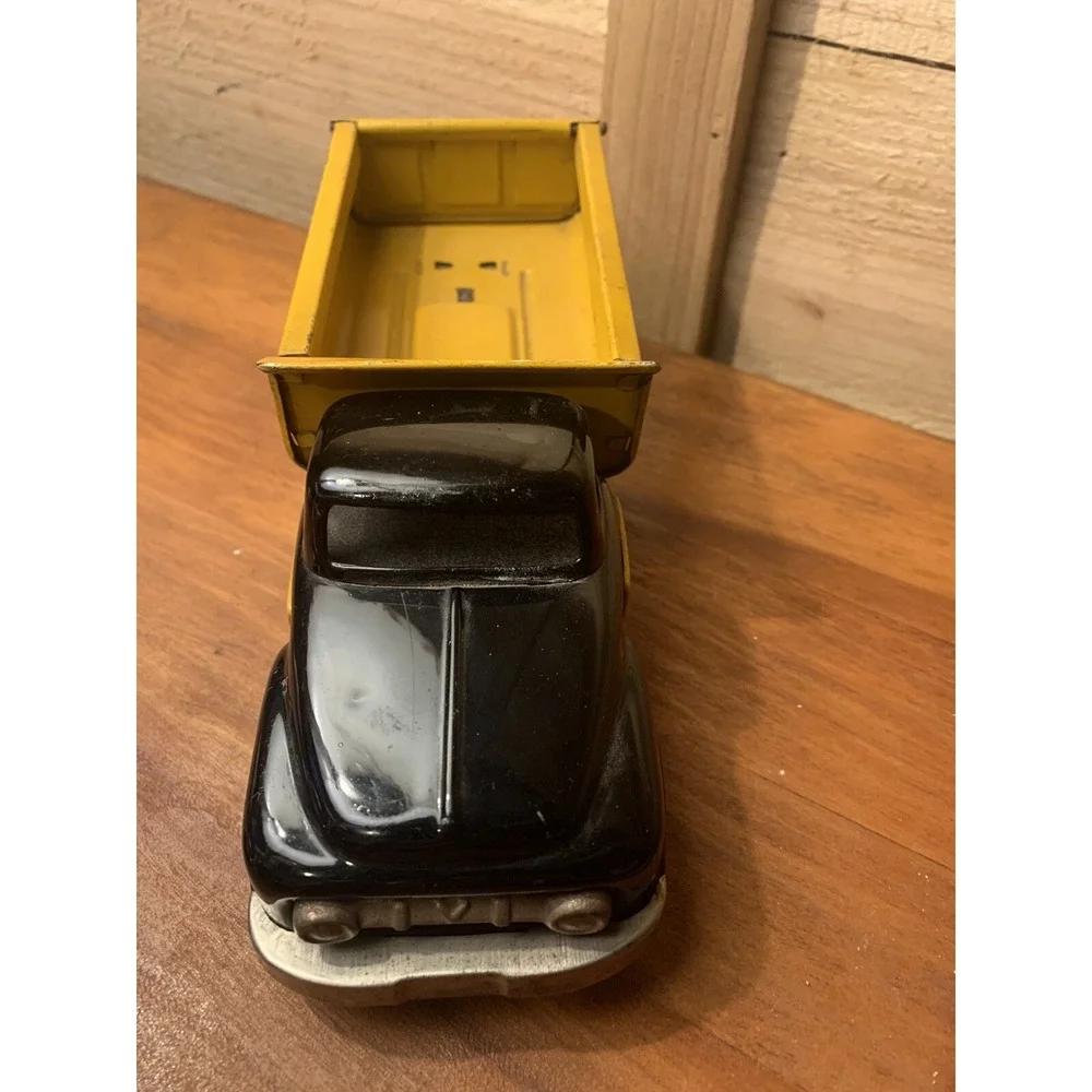 Vintage‎ Tin Toy Dump Truck Made In Japan Mar Line Toys Coal Coke Hauling READ